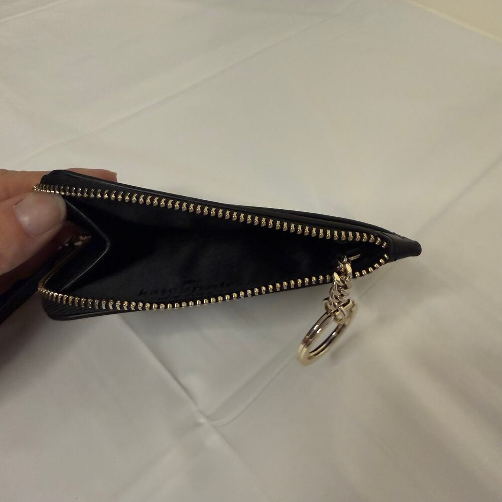 Kate Spade Black Leather Wristlet Card Holder Wallet - Picture 3 of 8